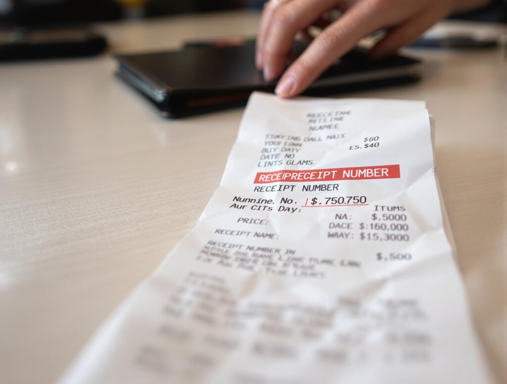 Gdzie jest numer paragonu i dlaczego jest istotny?