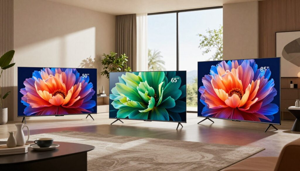 Dostępne rozmiary i design telewizorów