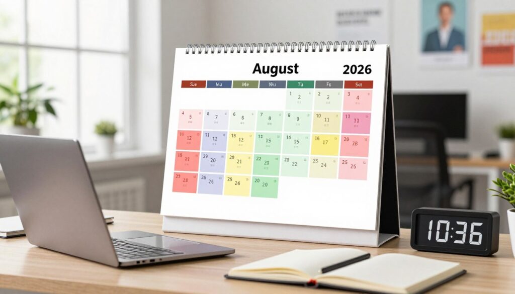 wymiar czasu pracy w sierpniu 2026