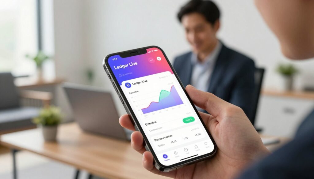 aplikacja Ledger Live do zarządzania portfelem kryptowalut